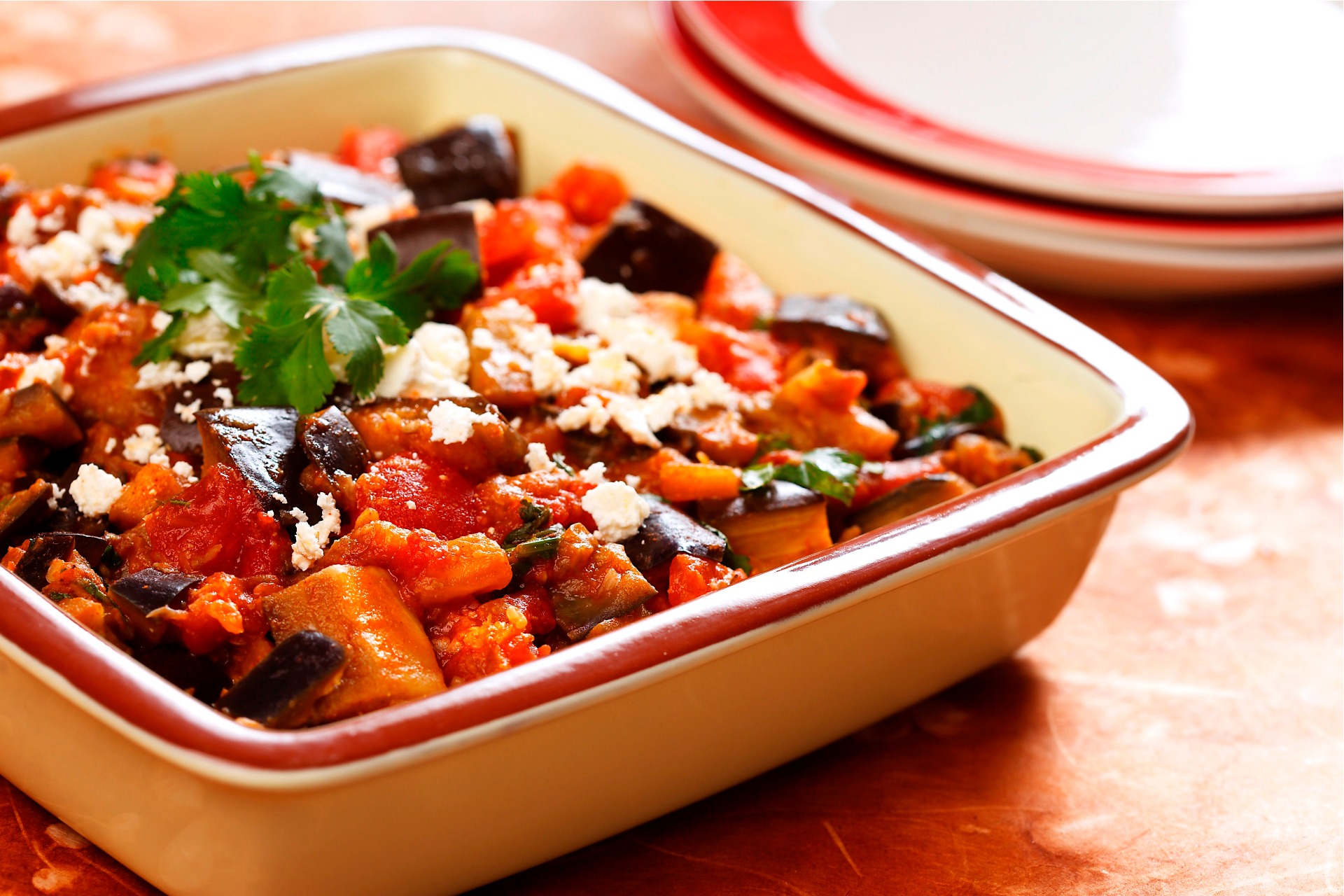Aubergine et tomates à la marocaine