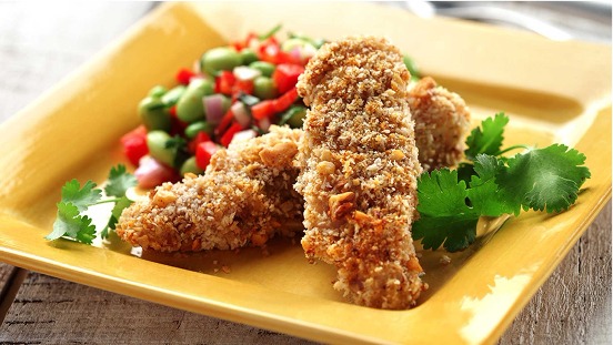 Bâtonnets de poisson enrobés de panko