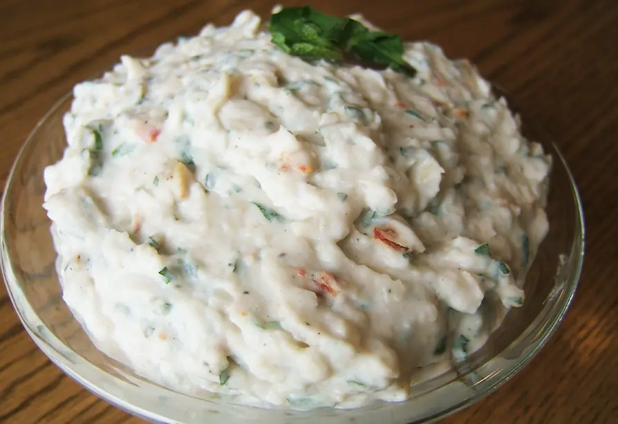 Tartinade de légumineuses au fromage de chèvre et à la menthe