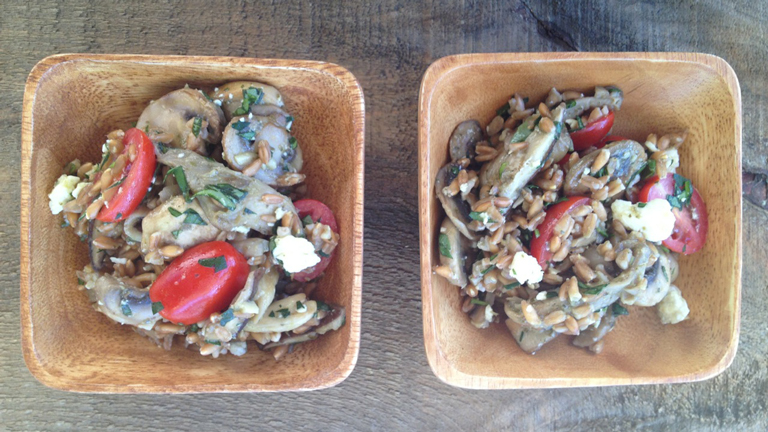 Salade d’épeautre et de champignons