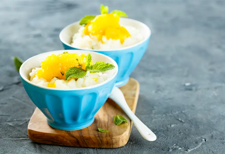 Riz au lait à l’ananas et au citron vert