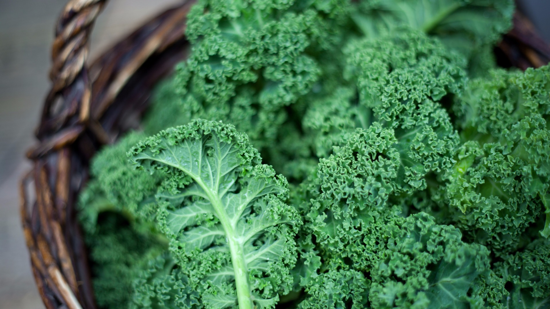 kale in a basket