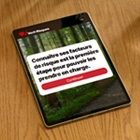 Une tablette affichant l’écran de Vérif-Risques. 