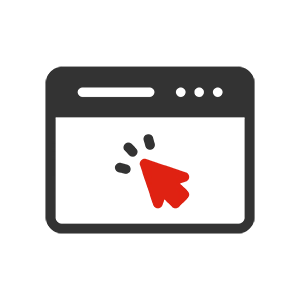 Une page Web avec une flèche rouge qui clique dessus.