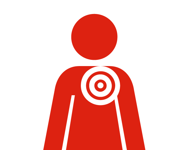 Pression ou inconfort, serrement, douleur vive, sensation de brûlure ou de lourdeur à la poitrine