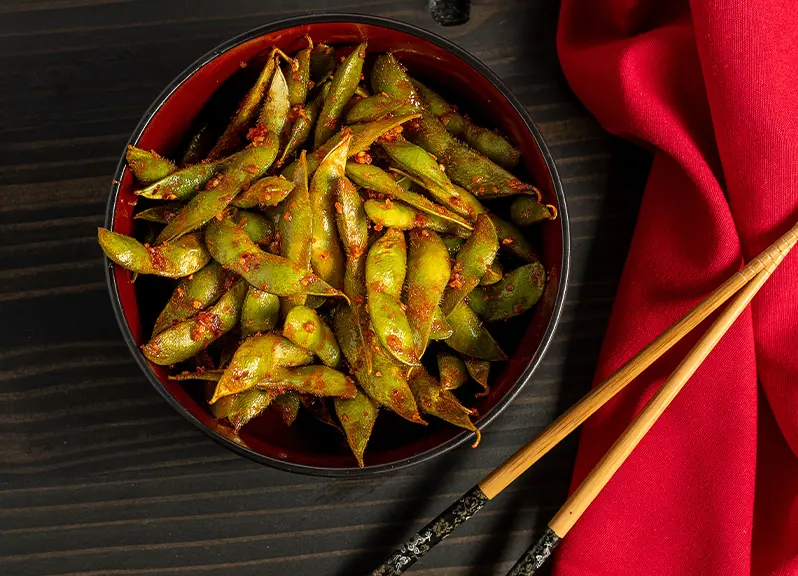 Édamames aux herbes et aux épices