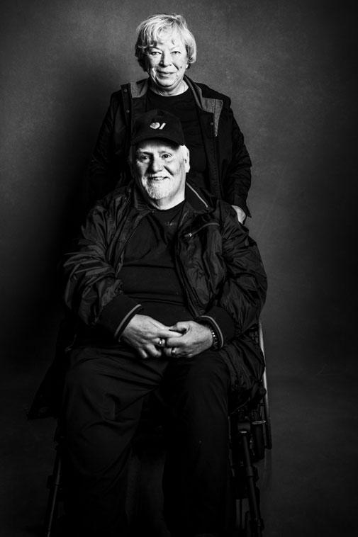 Portrait en noir et blanc de Chuck et Lorraine Ley