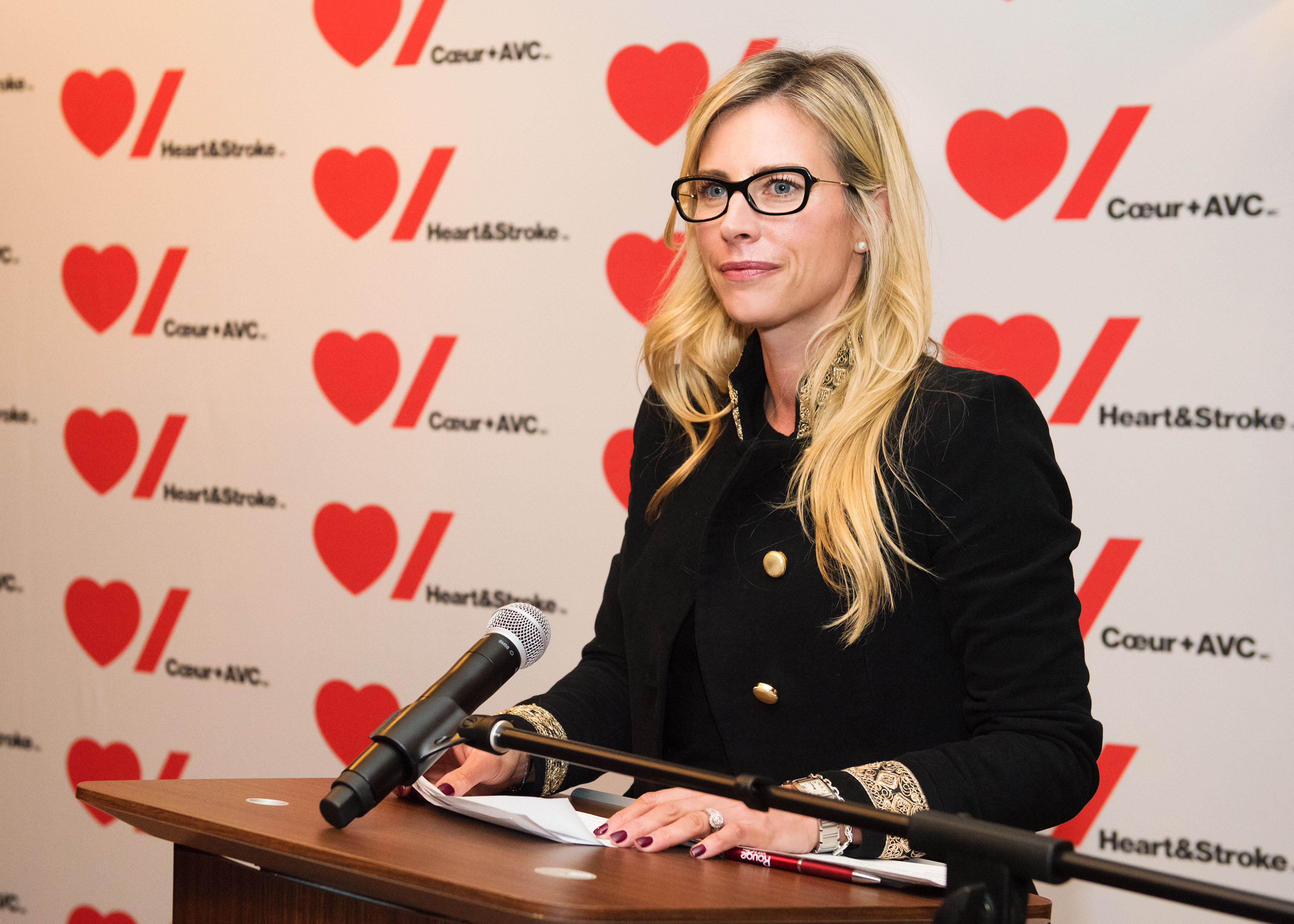 Julie du Page à l’animation de la soirée Cœur Québec en 2017.